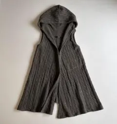 ラルフローレン　カシミヤウール　ニットジレ　ケーブル　ロング　カーディガン