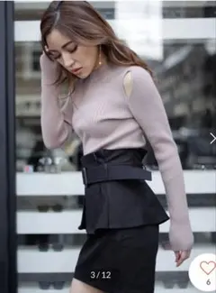 リップサービス/ペプラムベルトスカート/LIPSERVICE/タイトスカート