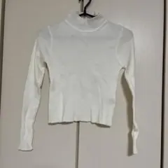 SHEIN ホワイト タートルネック クロップドセーター S