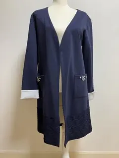 アクシーズファム　コーディガン コート　アウター　ロングカーディガン　ネイビー
