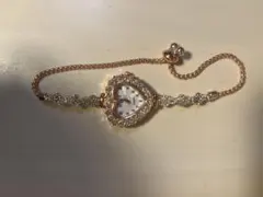 ハート型ローズゴールド腕時計