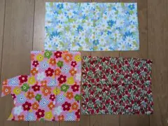 はぎれ　花柄　3点セット