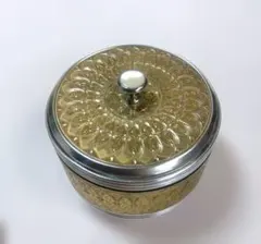 化粧パフ入れ付き金色オルゴール　エリーゼのために