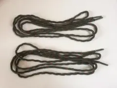 【古い！中古！】KEEN の靴ひも　茶×緑まだら模様　●丸紐　ジャスパーの靴紐のサムネイル