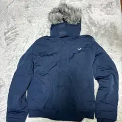 【極暖】ホリスター 裏ボア オールウェザージャケット ネイビーM フェイクファー