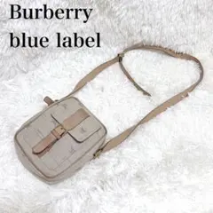 希少 BURBERRY BLUE LABEL キャンバス ショルダーバッグ ロゴ BURBERRY BLUE LABEL Nova Check Canvas & Leather Tote Hand