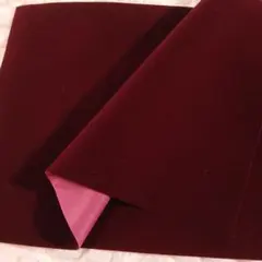 ベルベット生地 はぎれ ワイン 20×30cm 3枚 高級生地 ハンドメイド素材
