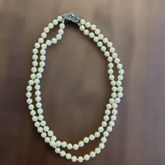 華やかなホワイトパール 2連ネックレス