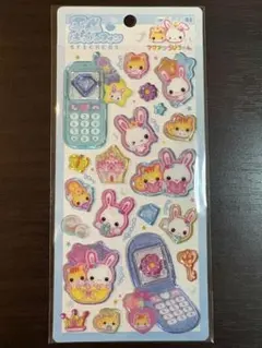 平成はっぴーフォン　フワフワらびちゃん シール ステッカー クラックス 正規品