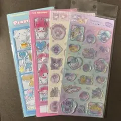 サンリオ　プラスチックモデル風シール　すりガラス風シール　4枚セット