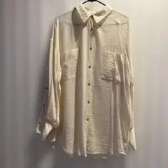 サニーレーベル　アーバンリサーチ　ストライプ柄 長袖シャツ　春シャツ　トップス