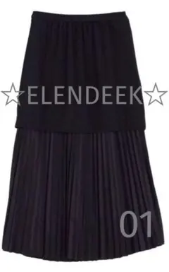 【値下げ】ELENDEEKエレンディーク　スリットプリーツスカートロングスカート ELENDEEK（エレンディーク） スカート スリットプリーツスカート