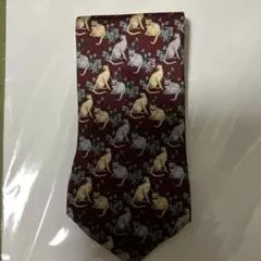 イタリー製猫柄ネクタイ