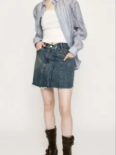 sly スライASYMMETRY REMAKE ショートスカート　デニムスカート
