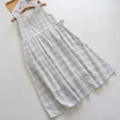 好感度をアップ 配色 チェック柄 ノースリーブ ゆったり ジャンパースカート