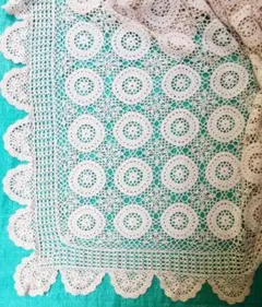 ベット　上掛け　手編み　レース レース編みのベッドカバー - 菫埜 Sumireno