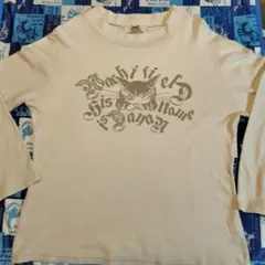 わちふぃーるど、ダヤン、長袖カットソー、Tシャツ、クリーム色、中古品、キラキラ