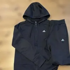 adidas ブラック ジャージ上下セット