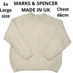 フィッシャーマン 90s UK製　美品　ヴィンテージ　アランニット　クルーネック