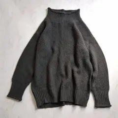 ナチュラルビューティーベーシック ハイネック ニット M グレー