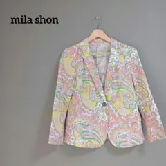 milashon ミラショーン 総柄 ペイズリー ジャケット 裏地無し 40 夏のサムネイル