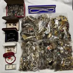 ②イミテーションアクセサリーまとめ売り大容量約8kg《ジャンク》