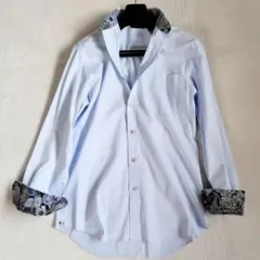 極美品　ポールスミスコレクション　シャツ　花柄　ジャガード　ストライプ　L