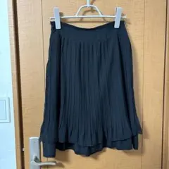 MIMI フレアプリーツスカート　春夏 ブラック 64/91