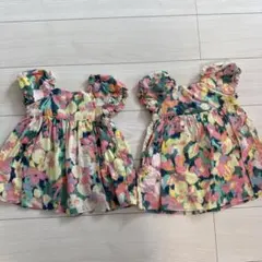 baby GAP 花柄フリル袖ワンピース 2点セット