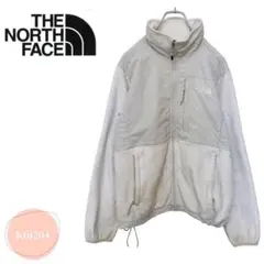 ノースフェイス デナリジャケット フリースパーカー ポーラテック 刺繍ロゴ 白
