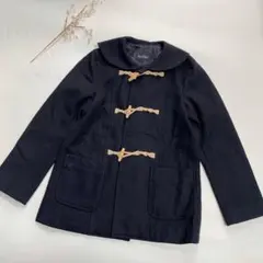 EASTBOY ネイビー ダッフルコート ウール混　11号　スクールコート　学生