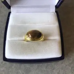 【魅惑の輝き】タイガーアイ リング 15号 魔除け 金運UP