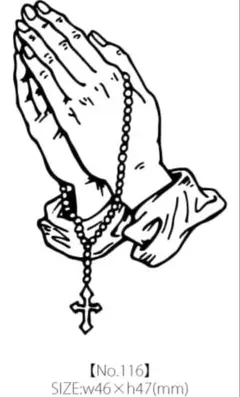 No.116_Praying hands/キリスト,十字架,祈り,クロス,2