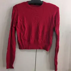 Bershka 赤 長袖ニットセーター M