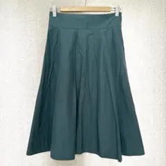 美品✦PARLMASEL ロングフレアスカート M グリーン 日本製 裏地付きのサムネイル