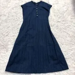 Pallas Palace パラスパレス ネイビー ストライプ シャツワンピースのサムネイル