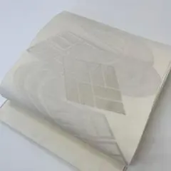 ト*チ様 夏帯 名古屋帯 紗 銀彩の上品な織 正絹 着物 HO-1565