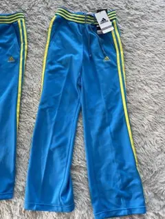 adidas トラックパンツ ブルー イエロー　140サイズ希少のサムネイル