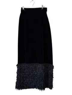 Yae グリッターフリンジペンシルスカート 黒 38