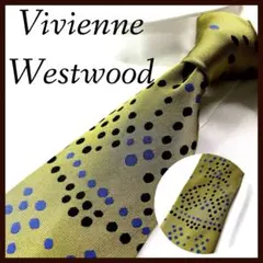 美品 ヴィヴィアンウエストウッド ネクタイ シルク オーブ柄 ロゴ ドット 総柄