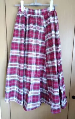新品チェックフレアスカート