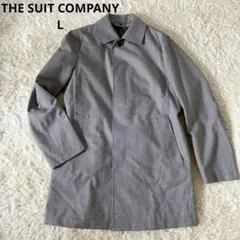 THE SUIT COMPANY ステンカラーコート 千鳥格子柄　チェック　L