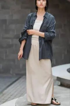 新品タグ付き spick&span サテンイージースカート