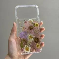 【本物のお花を使用】iPhone 17 promax ケース クリアケース