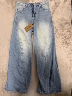 NVRFRGT 3D TWISTED WIDE LEG JEANS