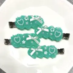 ホイップデコ　ヘアクリップ　ヘアピン　４個セット　前髪クリップ