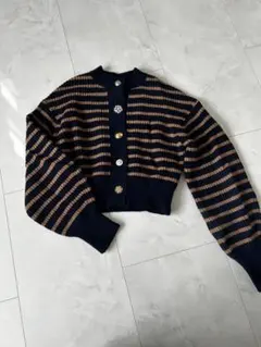 イエナストライプニットカーディガン