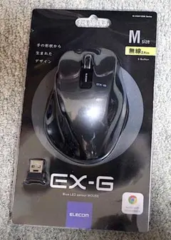 ELECOM 送料無料　EX-G Mサイズ 無線マウス　M -XGM10DBBK