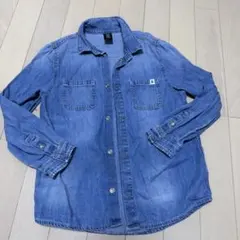 &DENIM デニムジャケット 長袖シャツ デニムシャツ　130センチ