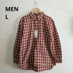 【未使用】CIAOPANIC TYPY 長袖赤チェックシャツ MEN Lサイズ